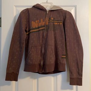 Girls Billabong Vintage Brown Hoodie